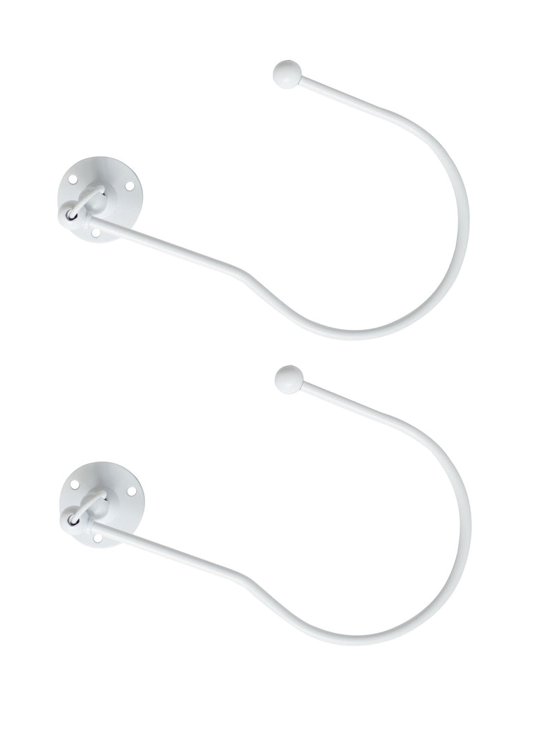 Laura Ashley swing holdbacks matt white set of 2 - British product