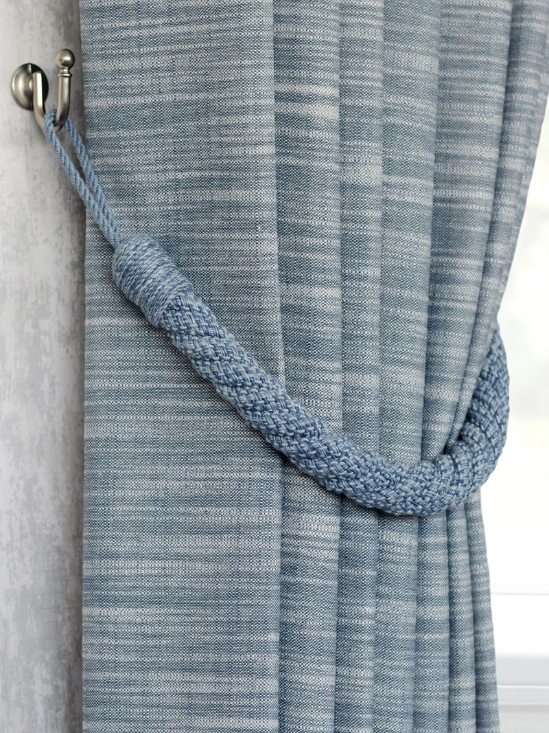 Laura Ashley Seaspray Blue Felton Rope Tie Backs - Set of Two, 980mm