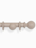 Laura Ashley Truffle ribbed ball wood curtain pole 240cm - British product