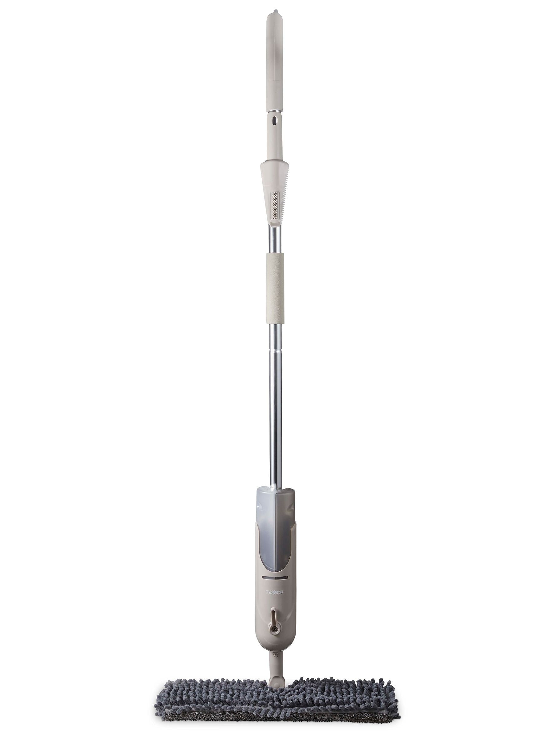 Tower dual container spray mop with microfibre pads - British product