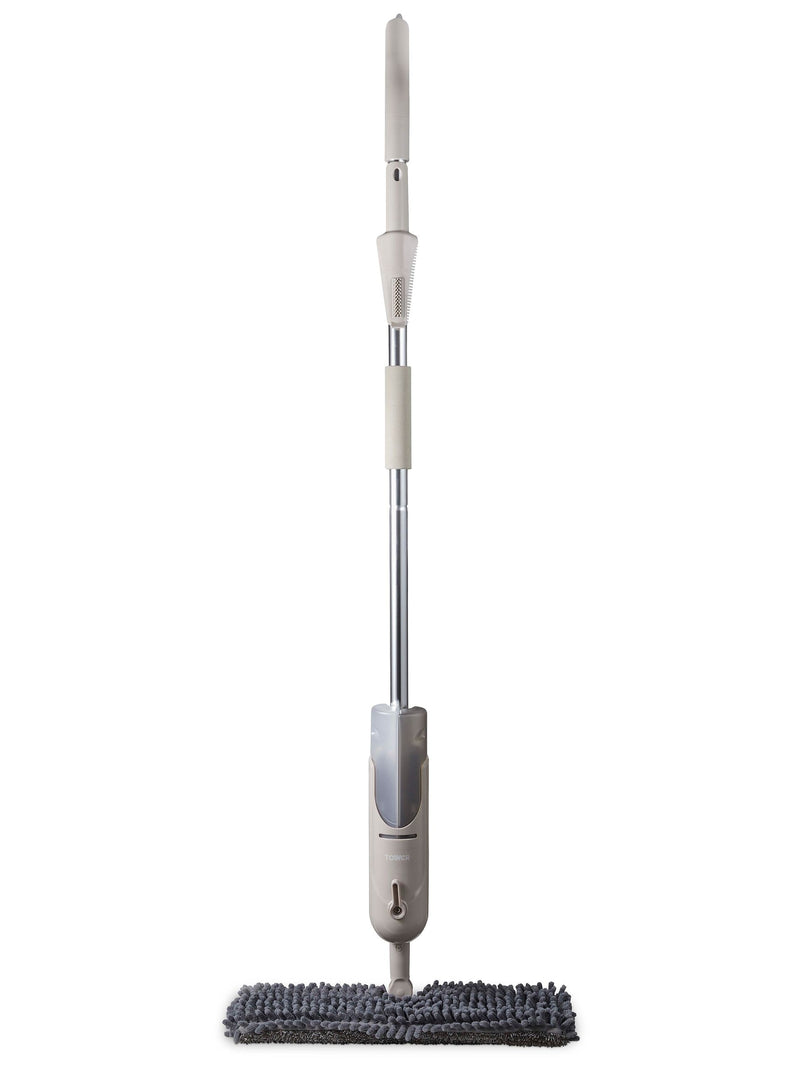 Tower dual container spray mop with microfibre pads - British product
