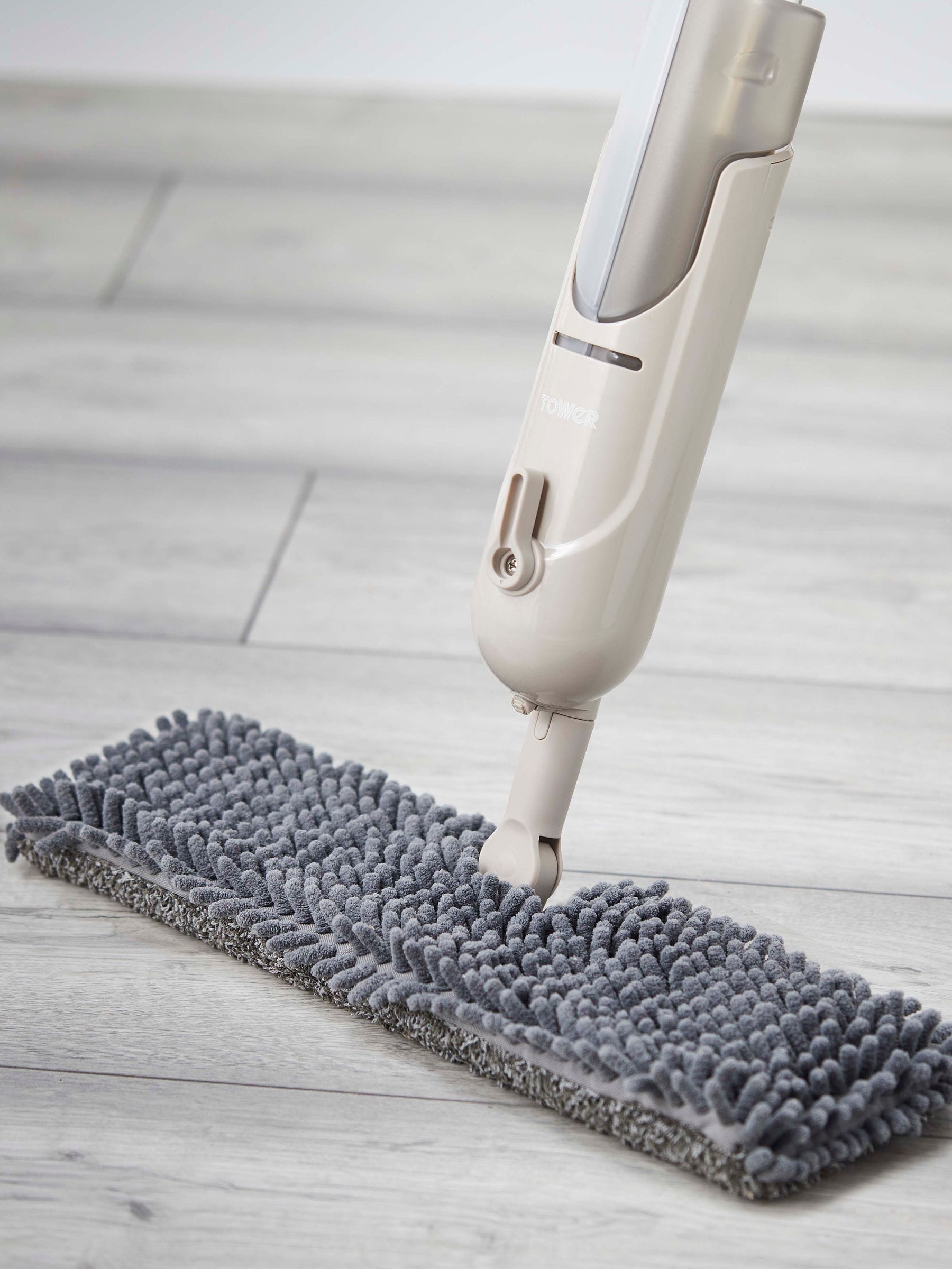 Tower dual container spray mop with microfibre pads - British product