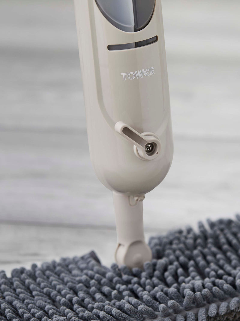 Tower dual container spray mop with microfibre pads - British product