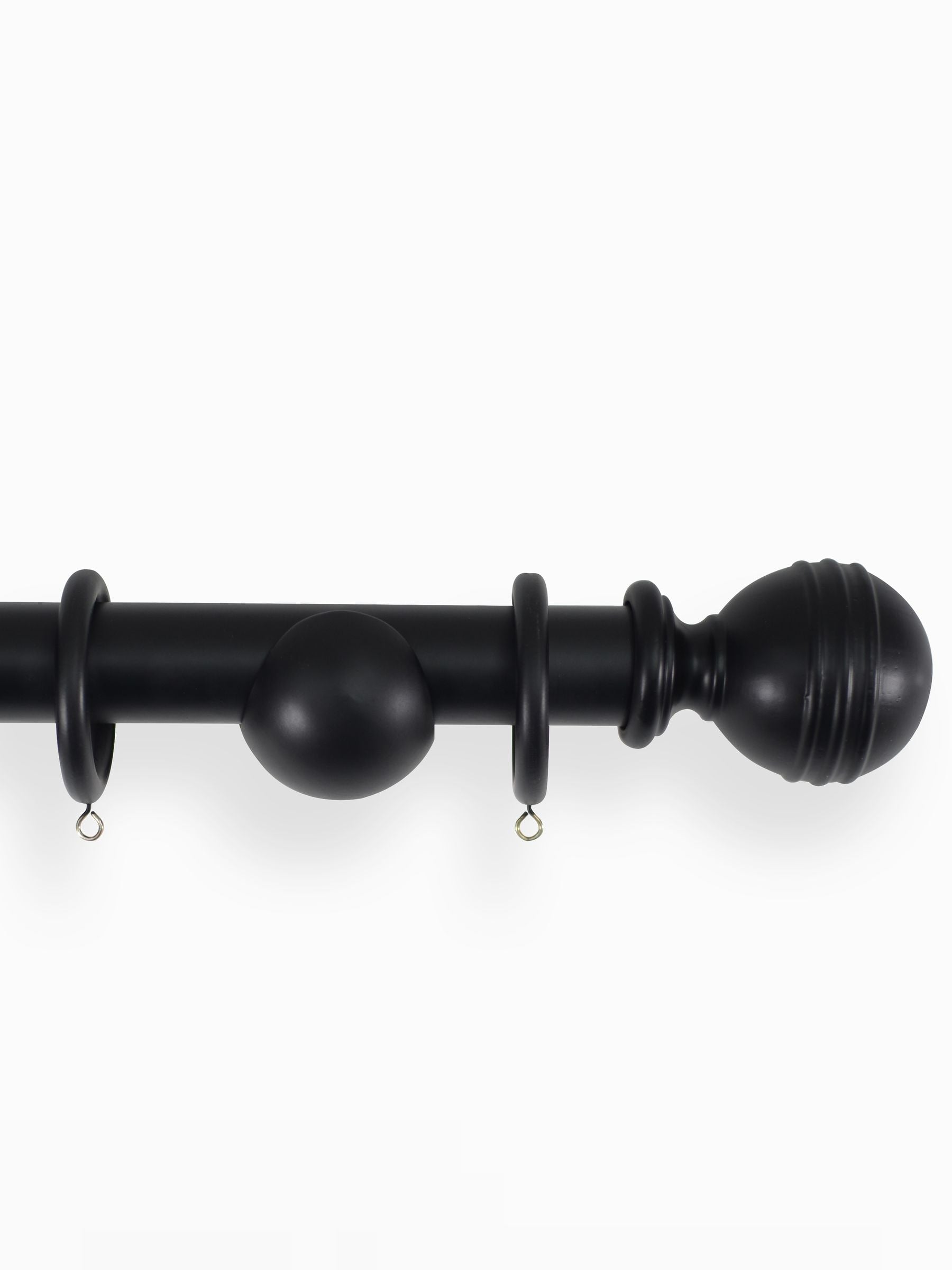 Laura Ashley Black Haywood wooden curtain pole 35mm imported from the UK