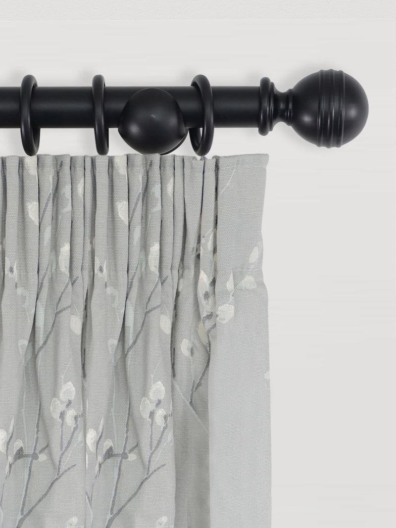 Laura Ashley Black Haywood wooden curtain pole 35mm imported from the UK