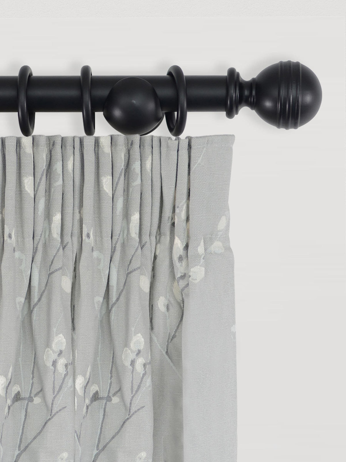 Laura Ashley Black Haywood wooden curtain pole 35mm imported from the UK
