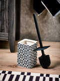 Monochrome Geo Toilet Brush, imported from the UK