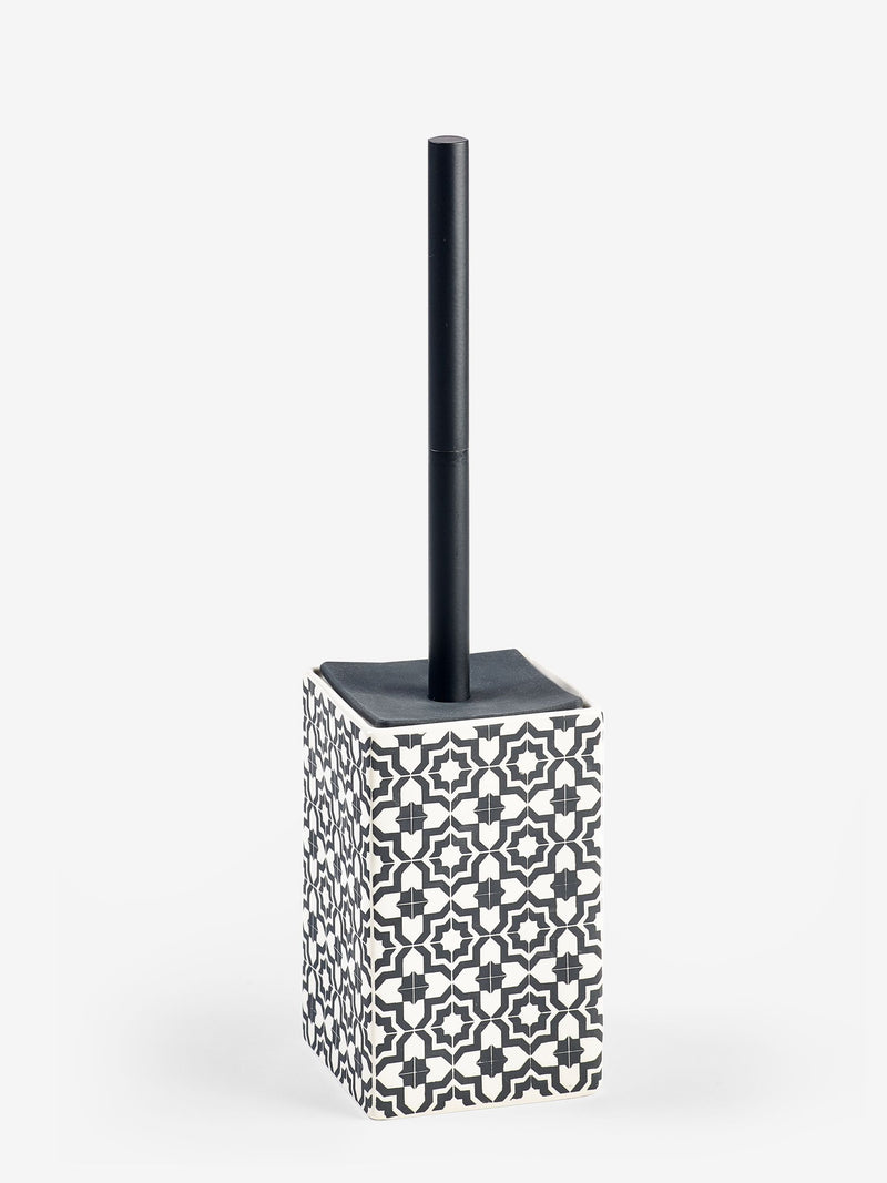 Monochrome Geo Toilet Brush, imported from the UK