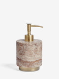 N. Premium marble soap dispenser with gold detailing, imported from the UK