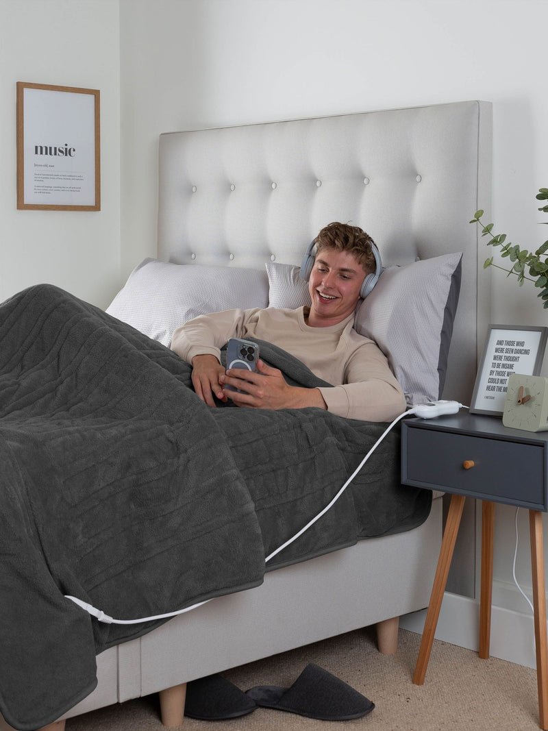 Slumberdown Blue Comfy Hugs 10 Temperature Settings Heated Throw
