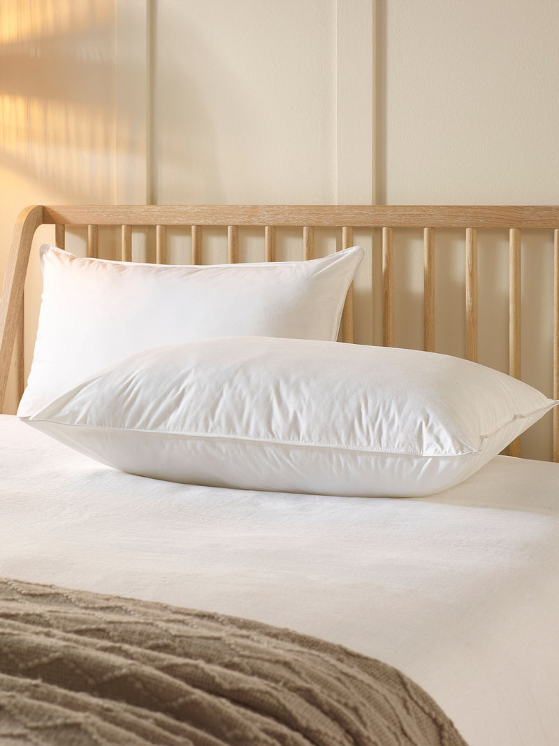 Slumberdown duck feather medium back sleeper pillows 2 pack (British brand)