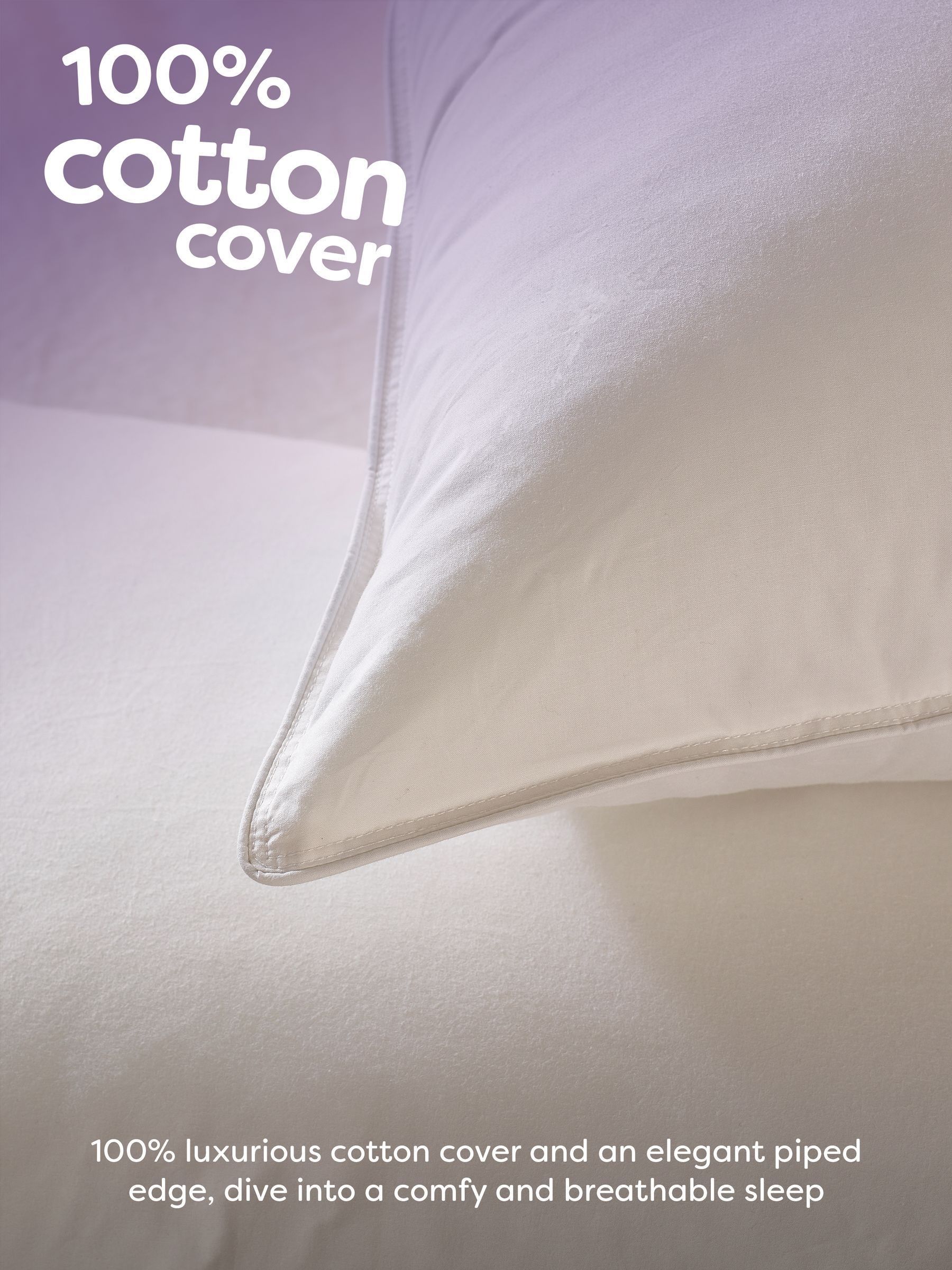 Slumberdown duck feather medium back sleeper pillows 2 pack (British brand)