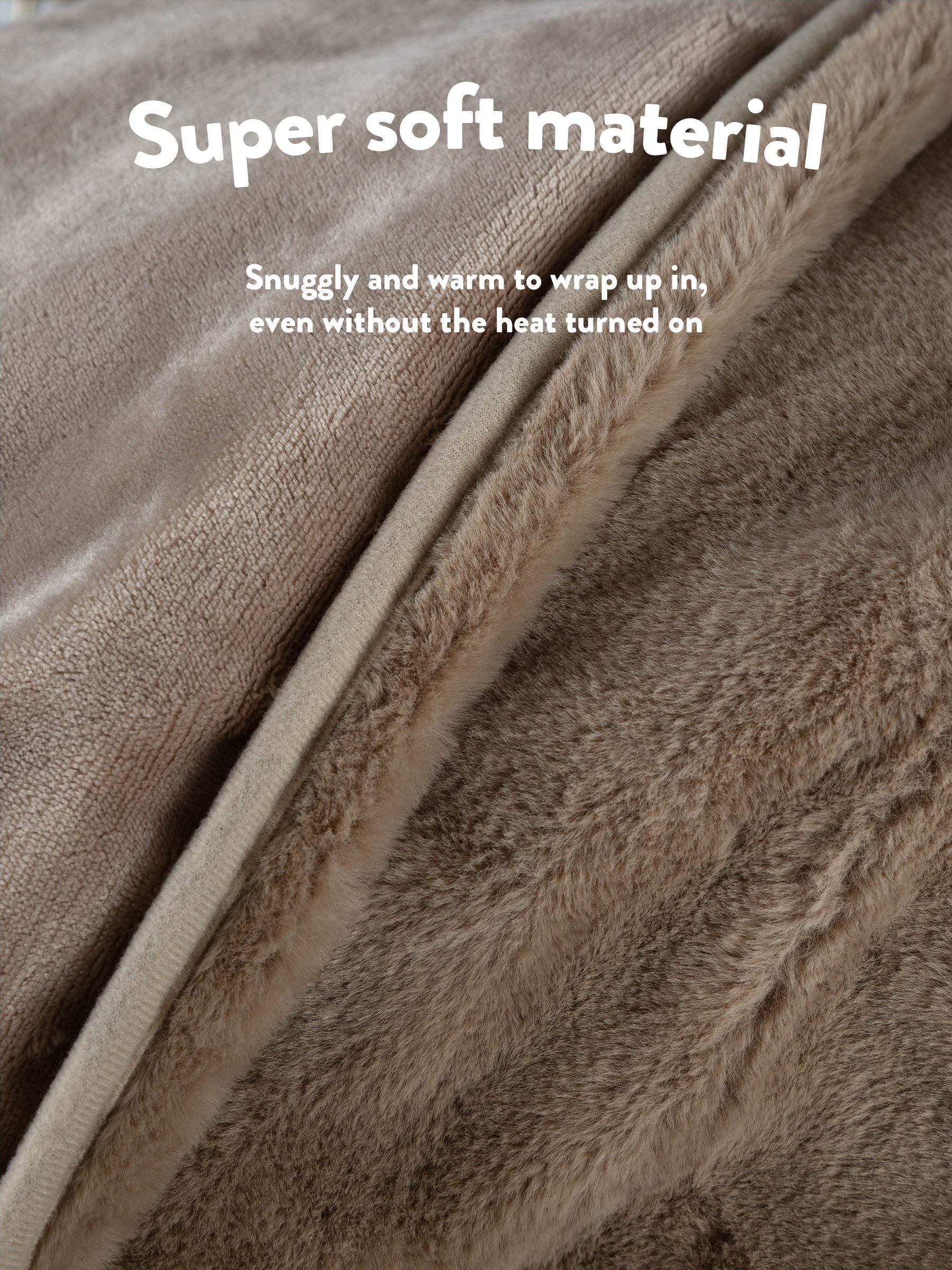 Slumberdown luxury heated throw faux mink - British product