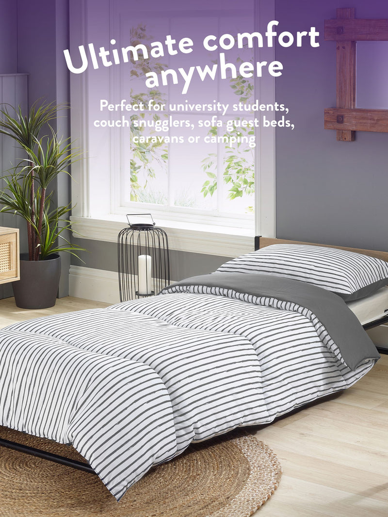 Slumberdown Coverless Comfort duvet 10.5 tog grey stripe (British brand)