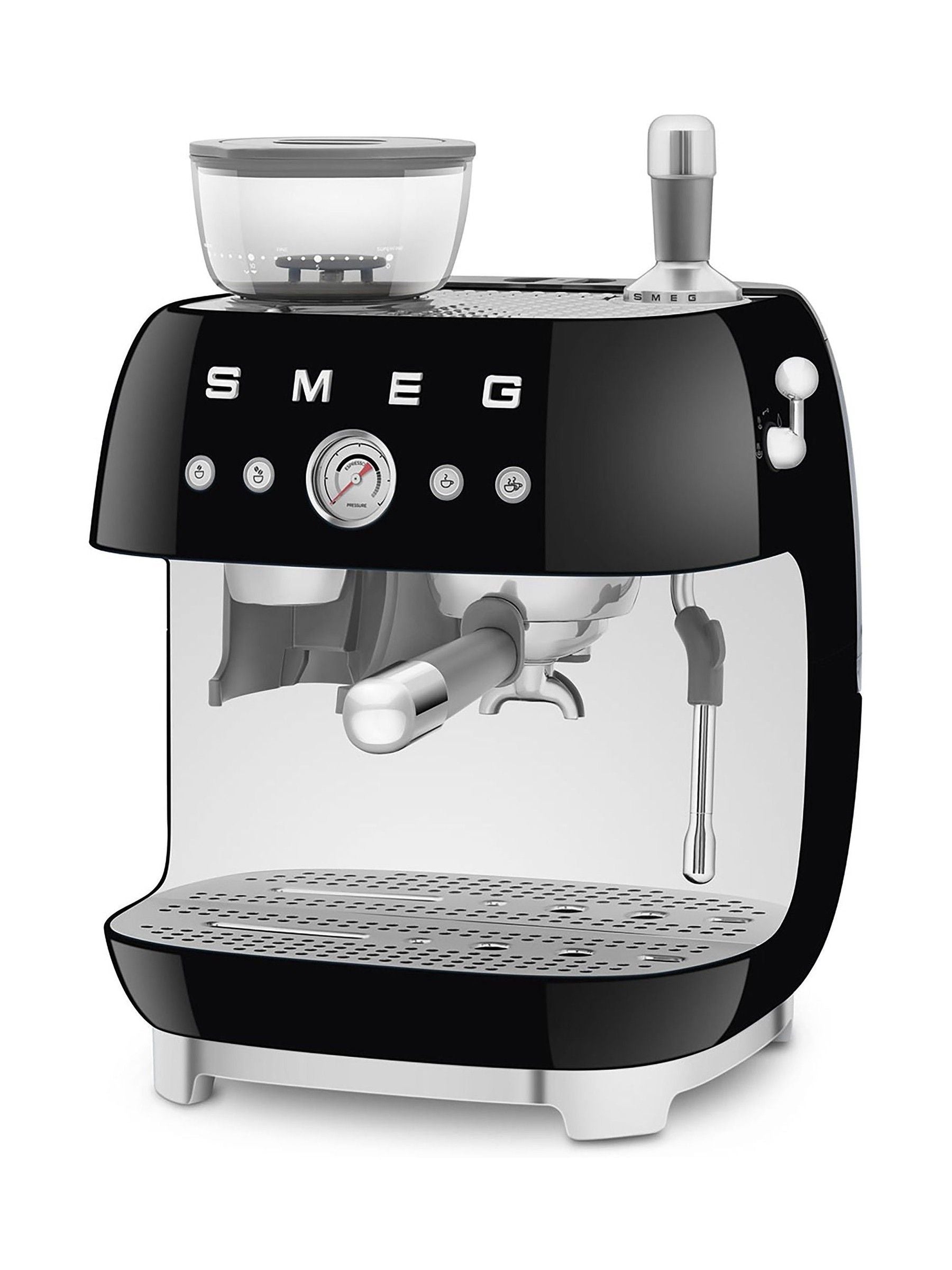 Smeg black espresso coffee machine (British brand)