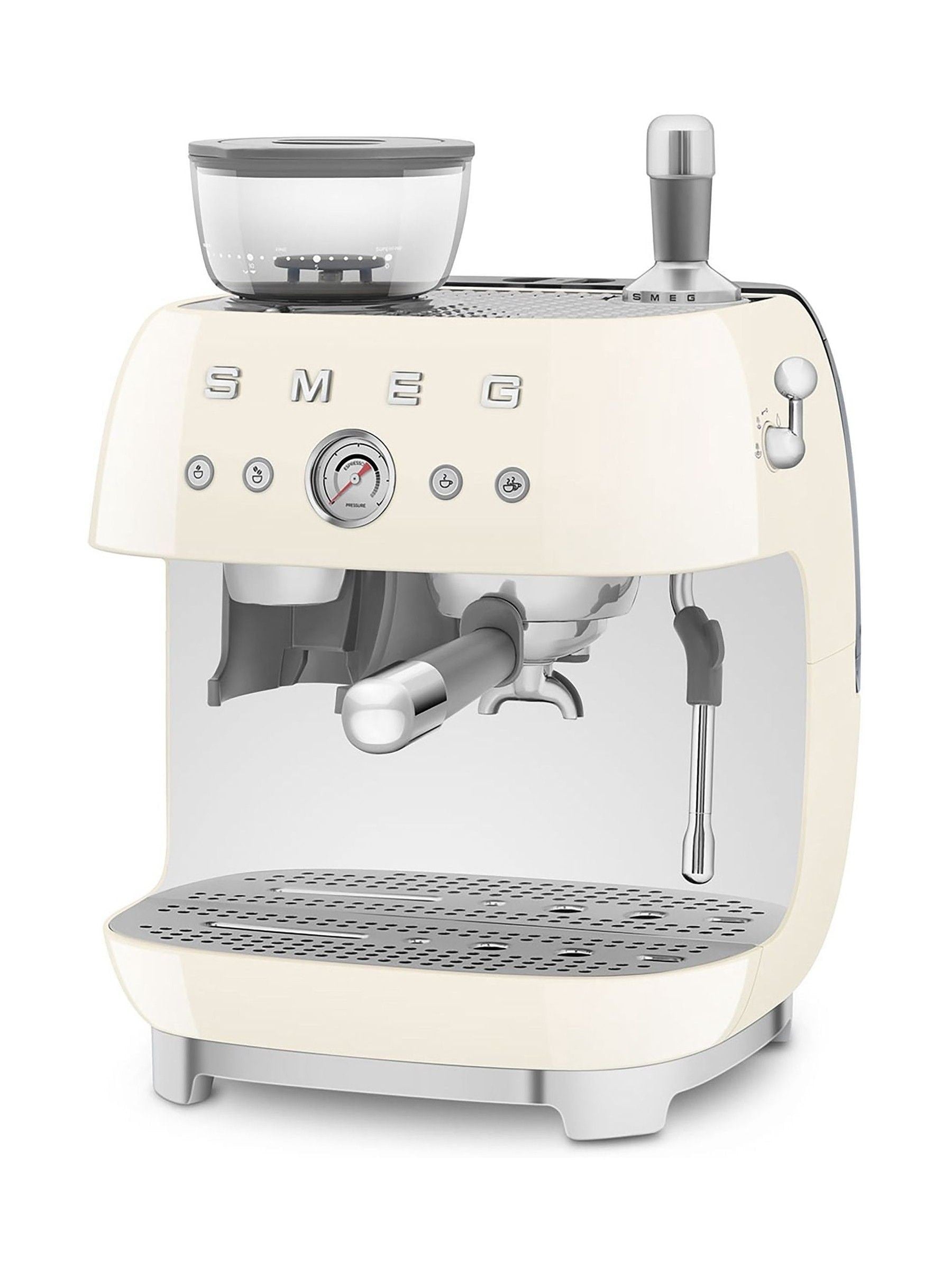 Smeg black espresso coffee machine (British brand)