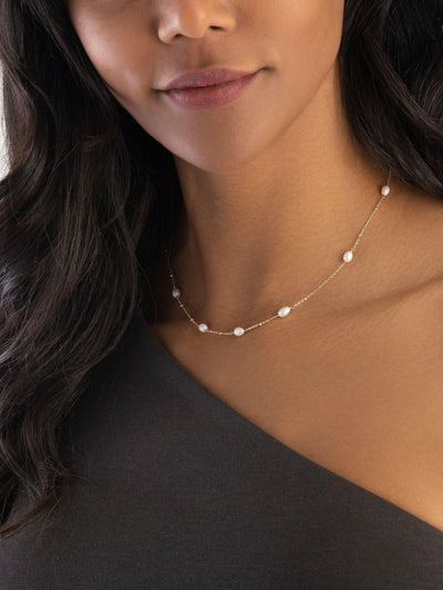 Next Beaverbrooks Yellow Gold Plated Freshwater Cultured Pearl Necklace- Buy online at McGrocer
