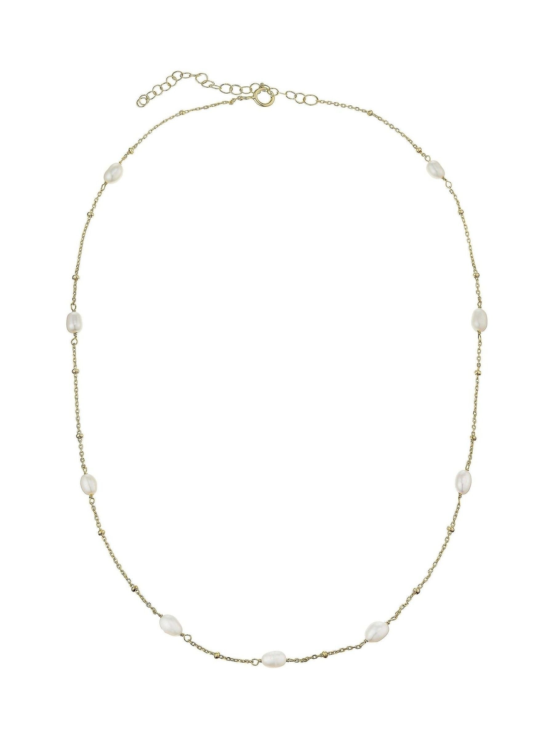 Beaverbrooks gold plated pearl necklace 45cm (British brand)