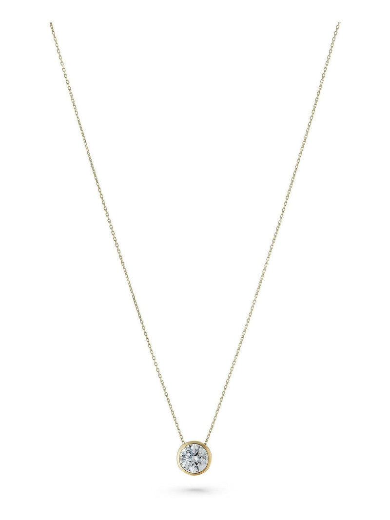 Beaverbrooks Gold 9ct Yellow Gold Cubic Zirconia Necklace 45cm - British product