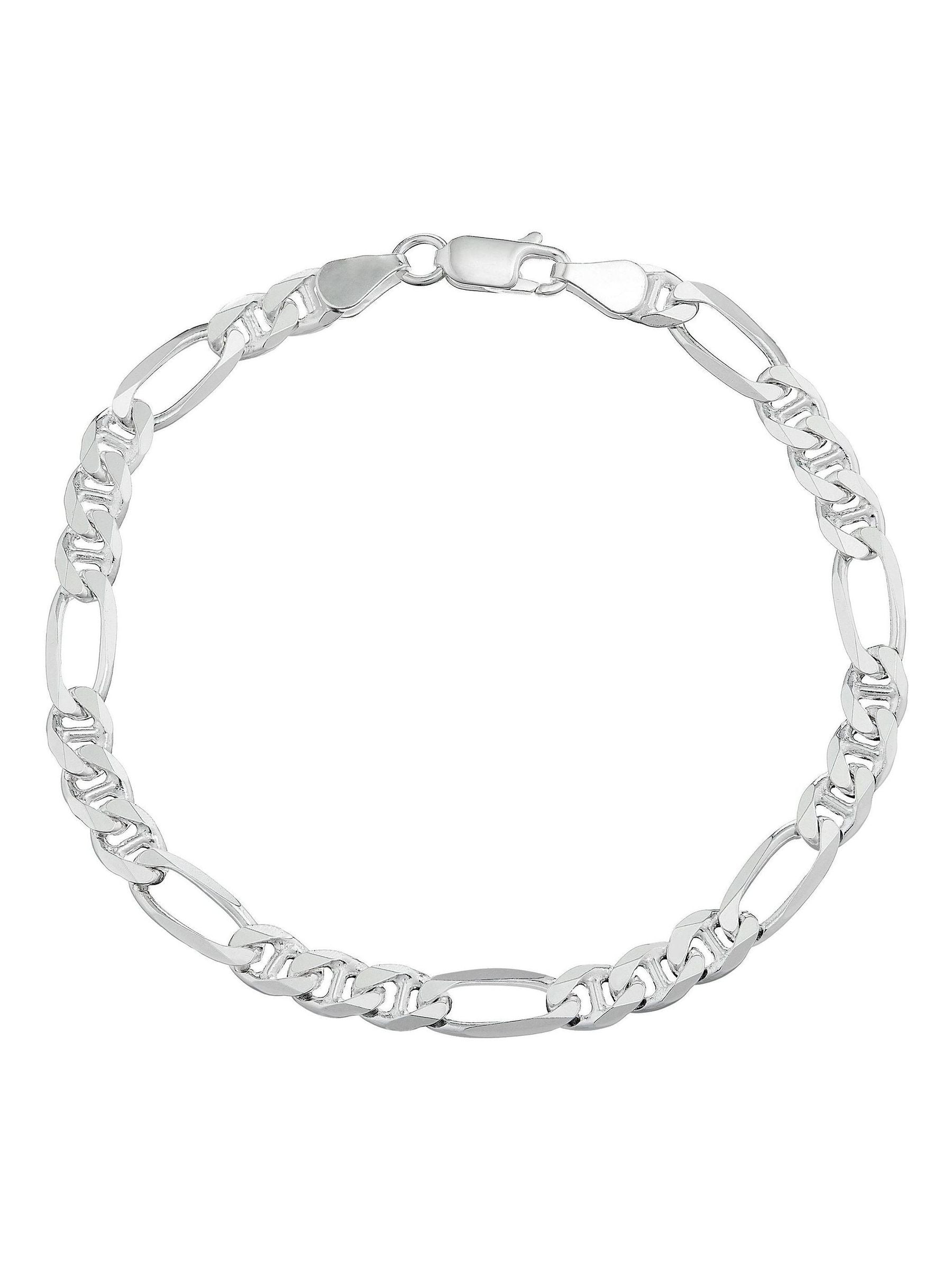 Beaverbrooks sterling silver figaro bracelet 20.5cm - British product