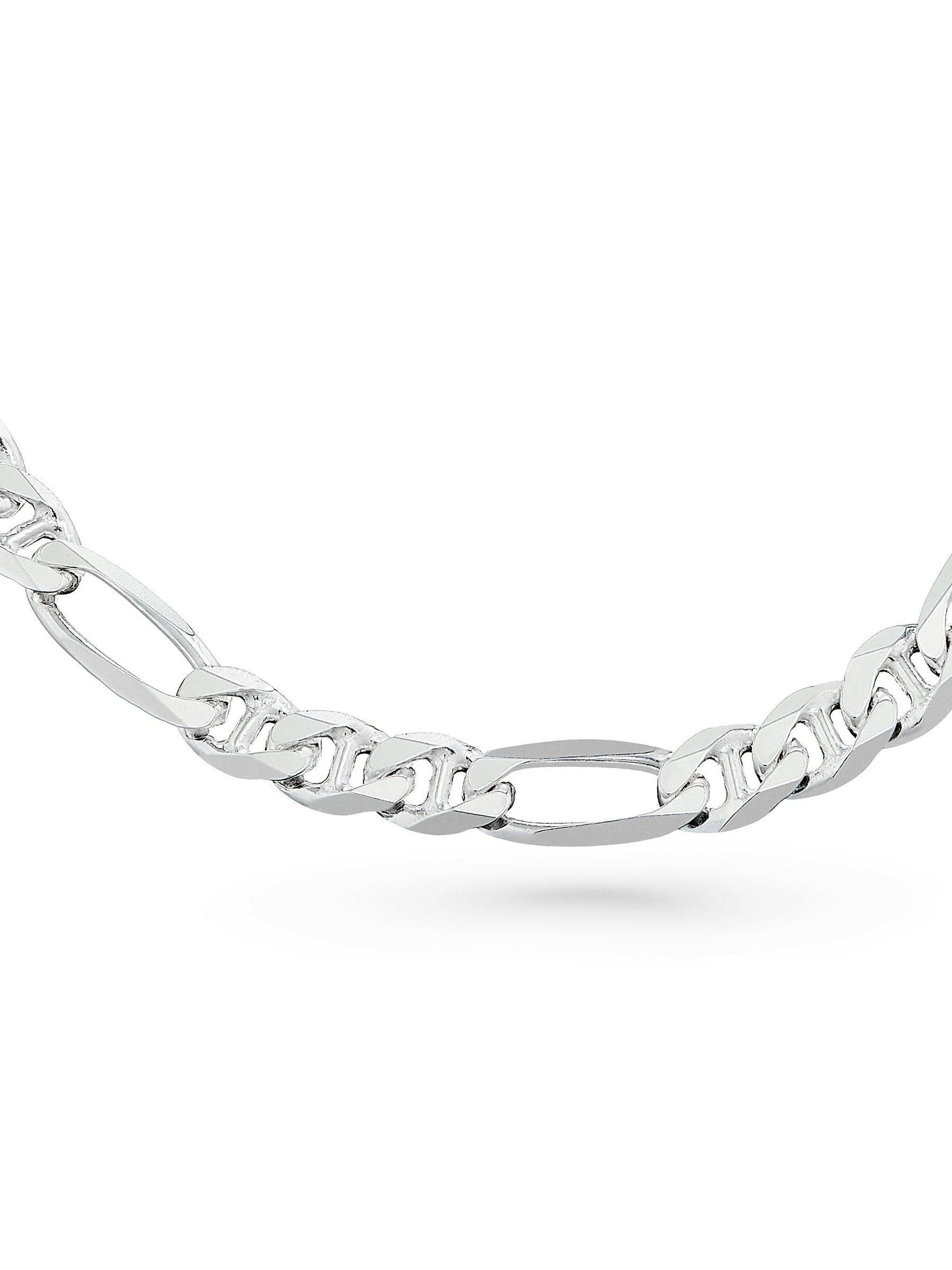 Beaverbrooks sterling silver figaro bracelet 20.5cm - British product