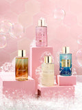 Mini bubble bath shots with assorted fragrances, set of 4 x 60ml (British brand)