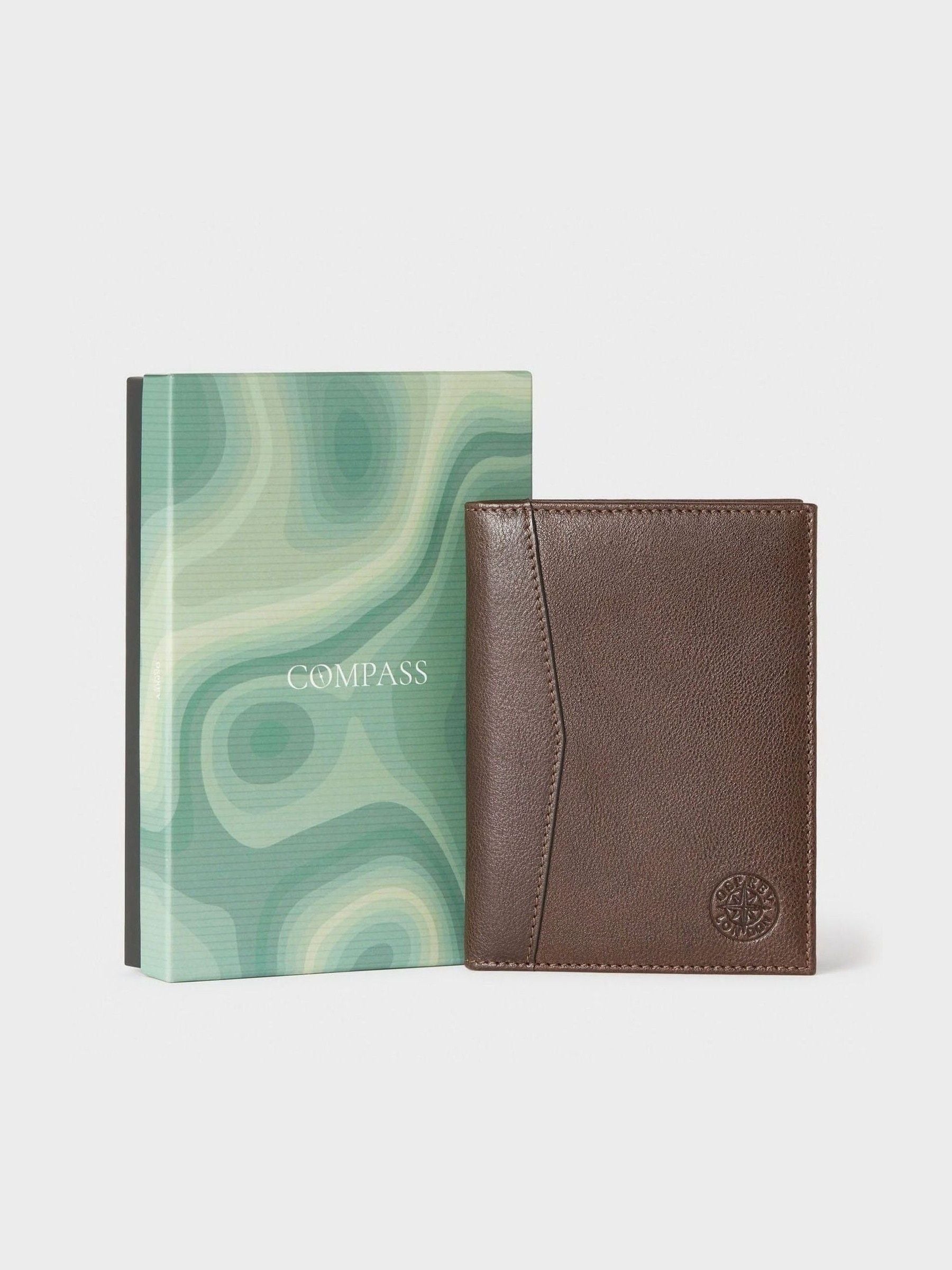 Osprey London The Compass leather passport holder, imported from the UK