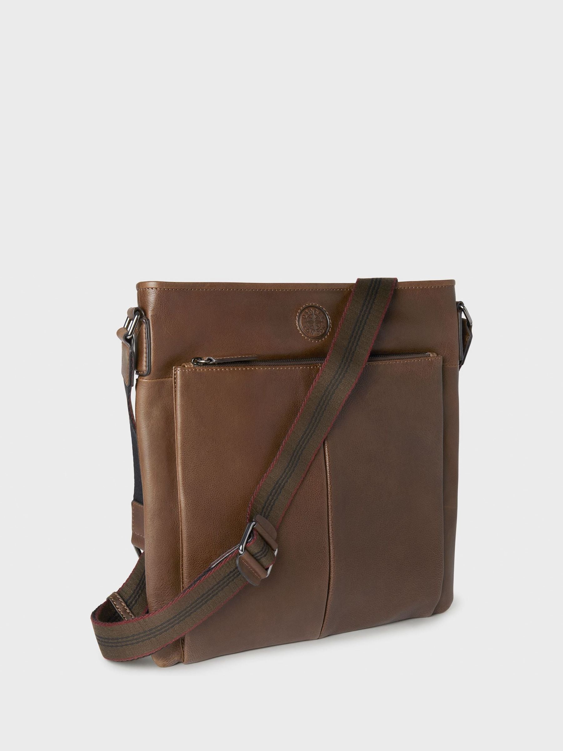 Osprey London brown leather cross-body bag (British brand)