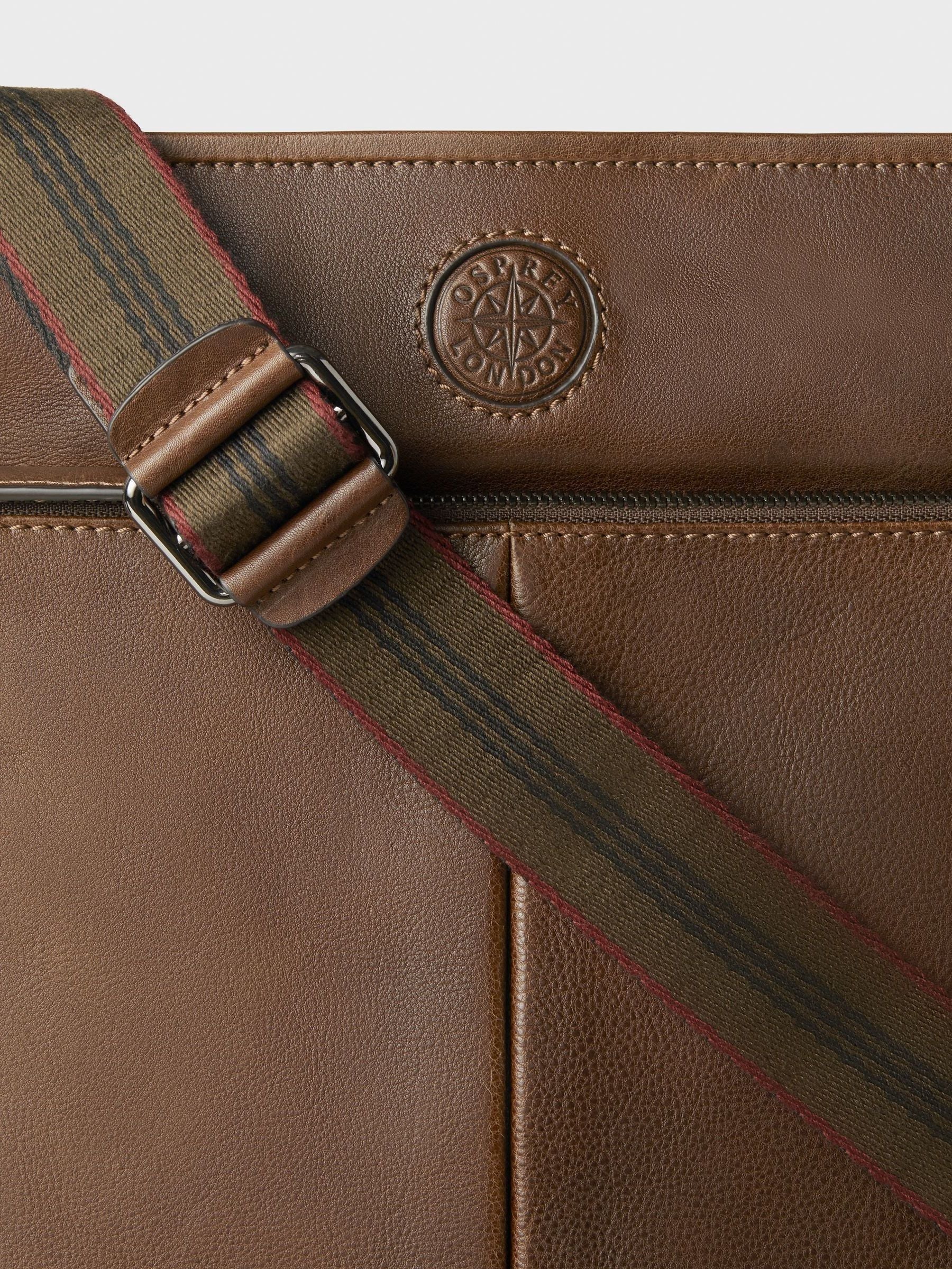 Osprey London brown leather cross-body bag (British brand)