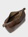 Osprey London Compass brown leather stowaway bag, imported from the UK