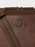 Osprey London Compass brown leather stowaway bag, imported from the UK