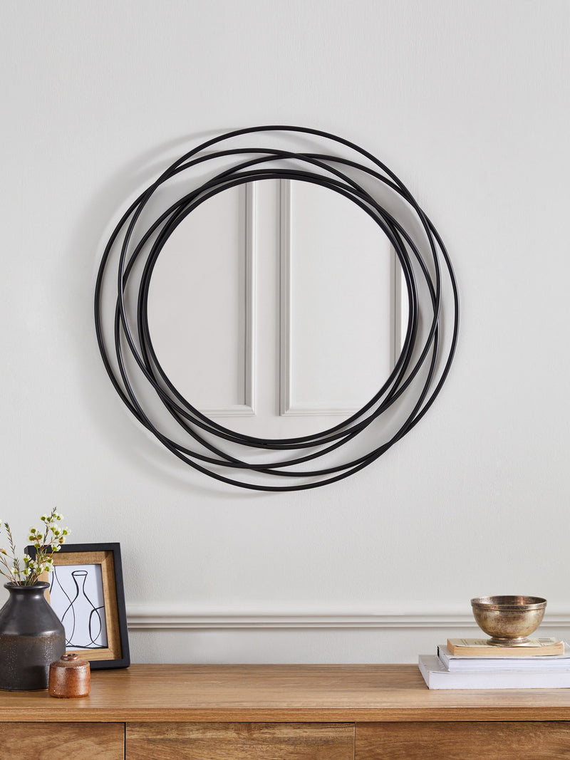 Silver Wire 90cm Wall Mirror