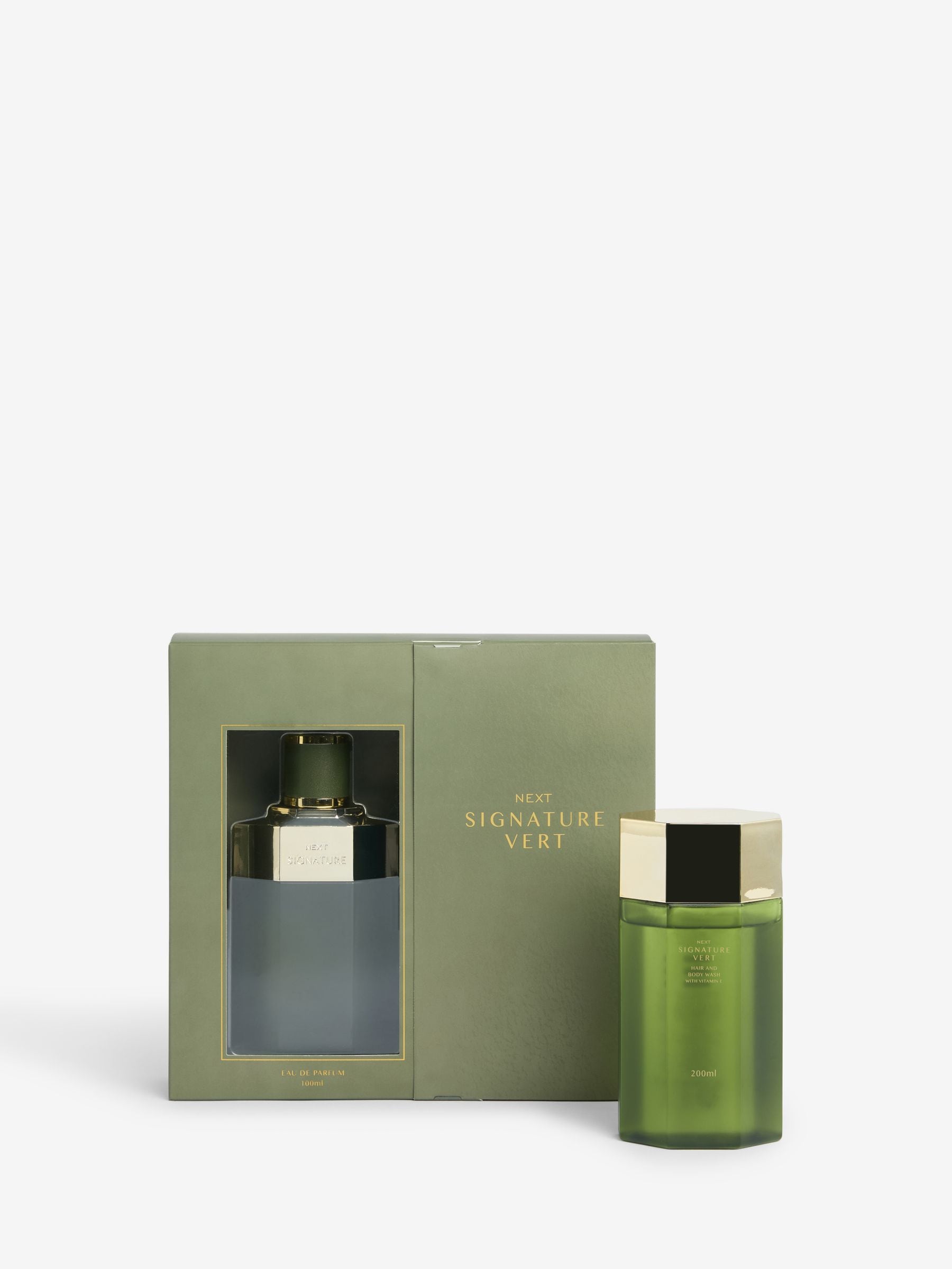 Signature Vert perfume and body wash gift set 100ml 200ml (British brand)
