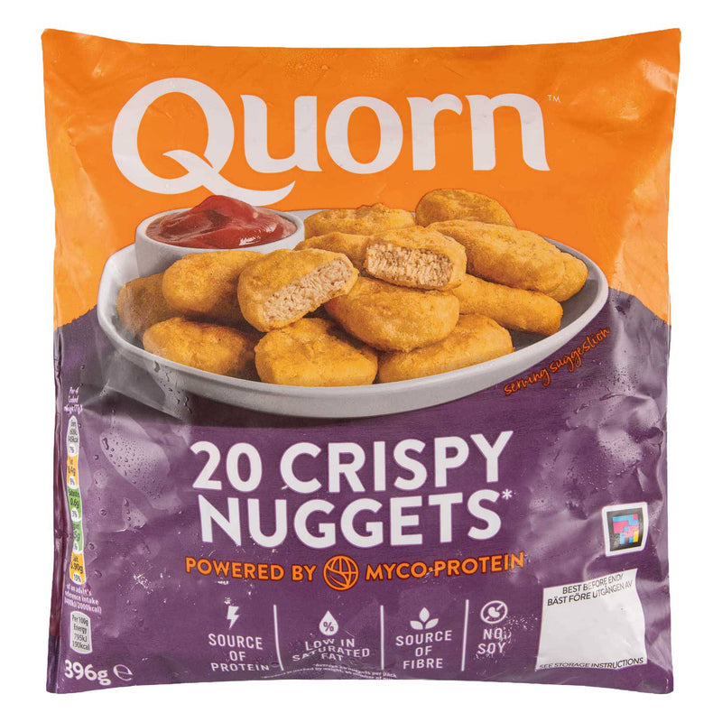Quorn vegetarian nuggets meat-free product (British brand)