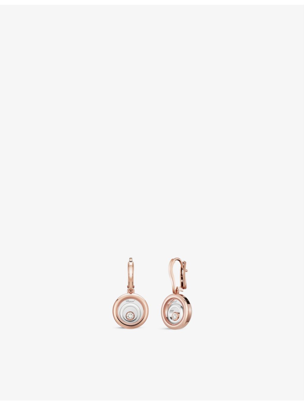 Chopard Happy Spirit diamond earrings 18ct white-gold 0.19ct (British brand)