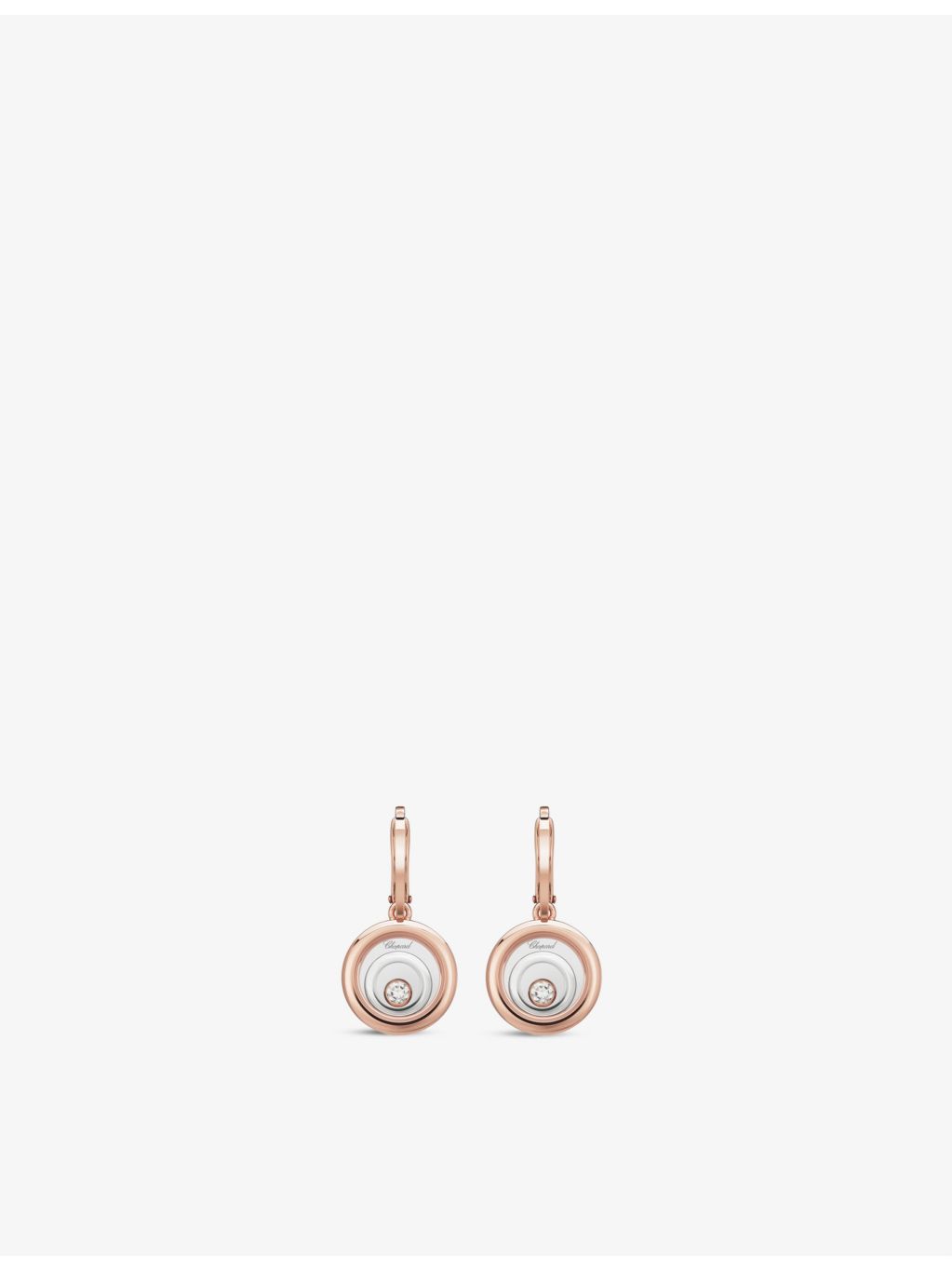 Chopard Happy Spirit diamond earrings 18ct white-gold 0.19ct (British brand)