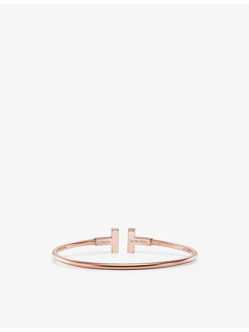 Tiffany T rose gold mother of pearl bracelet, imported from the UK