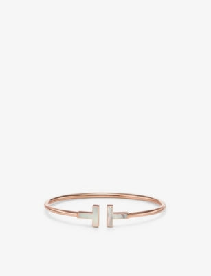 Tiffany & Co. T 18ct Rose-Gold and Mother-of-Pearl Bracelet