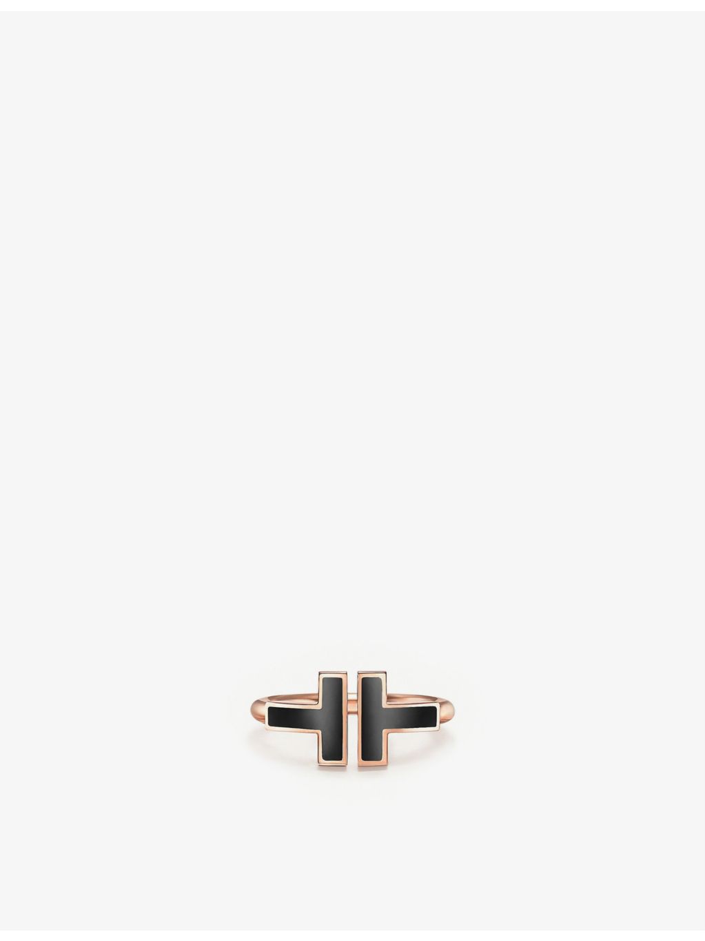 Tiffany & Co. 18ct rose-gold onyx ring, imported from the UK