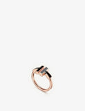 Tiffany & Co. T Square 18ct Rose-Gold and Onyx Ring