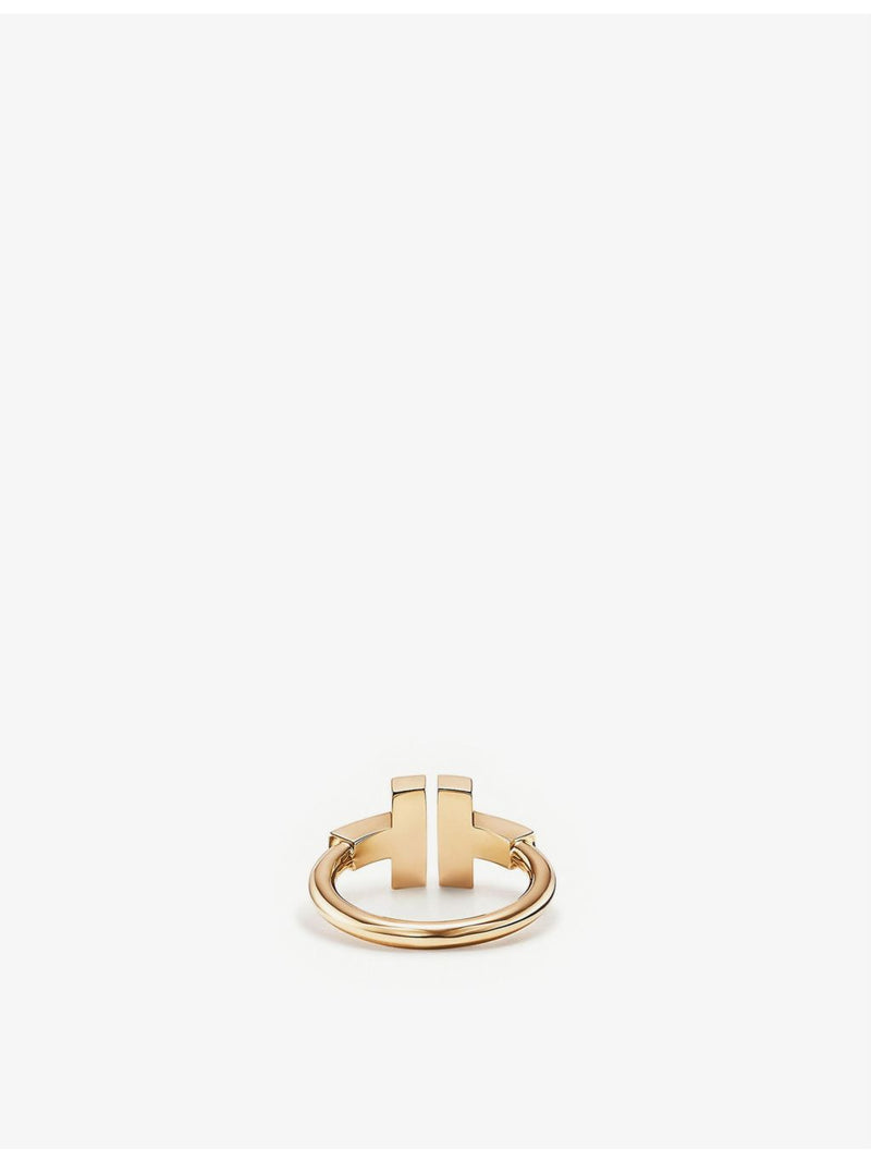 Tiffany T Square ring in 18ct rose gold and turquoise - British product