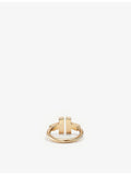 Tiffany T Square ring in 18ct rose gold and turquoise - British product