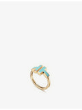 Tiffany T Square ring in 18ct rose gold and turquoise - British product
