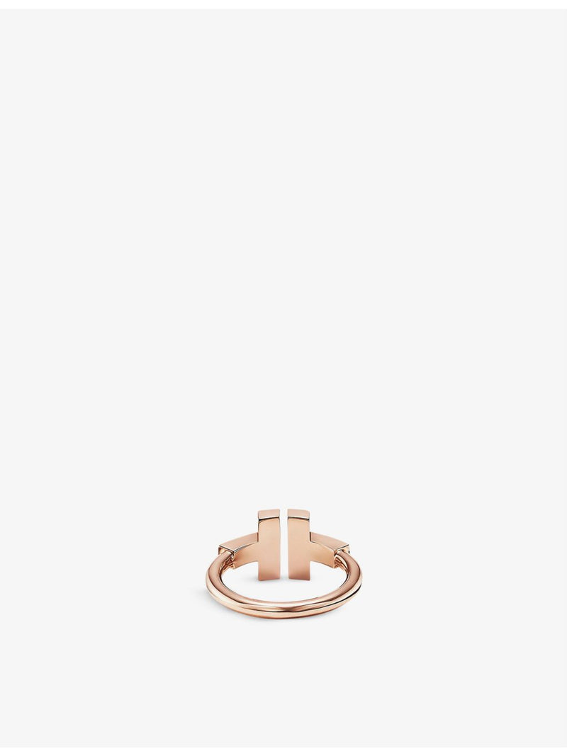 Tiffany & Co. rose-gold mother-of-pearl diamond ring 0.07ct, UK version
