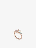 Tiffany & Co. T 18ct Rose Gold Mother-of-Pearl and 0.07ct Diamond Ring