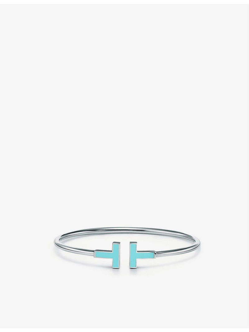 Tiffany & Co T bracelet turquoise 18ct white gold, UK version