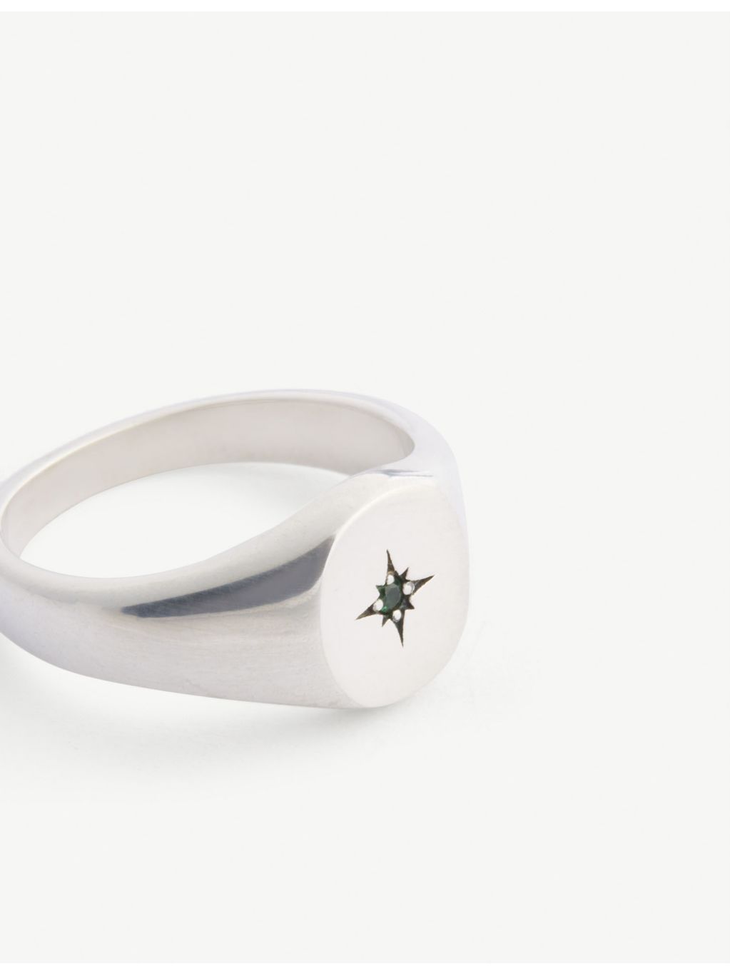 Serge DeNimes Envy sterling silver signet ring, UK version
