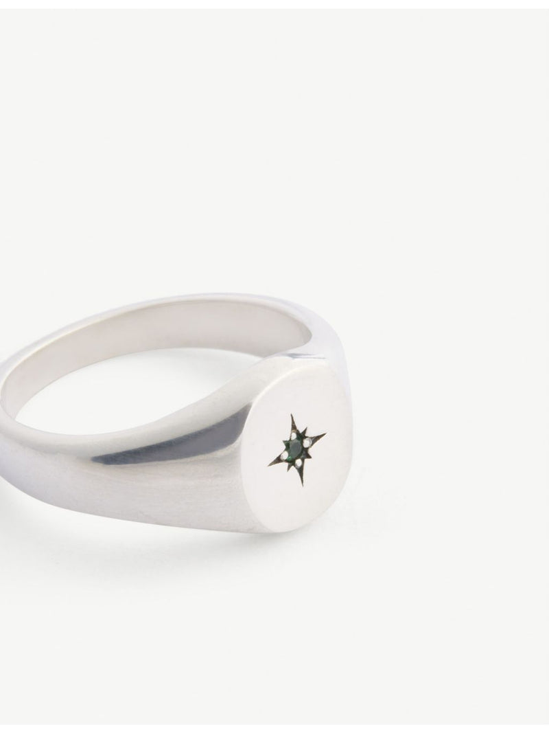 Serge DeNimes Envy sterling silver signet ring, UK version