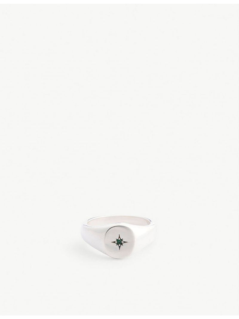 Serge DeNimes Envy sterling silver signet ring, UK version