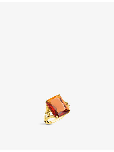 selfridges Thomas Sabo Magic Stones 18ct Yellow Gold-Plated Sterling Silver Zirconia Cocktail Ring- Buy online at McGrocer